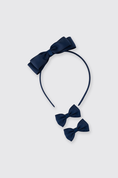 Panço Kız Bebek Lacivert Taç Toka Seti