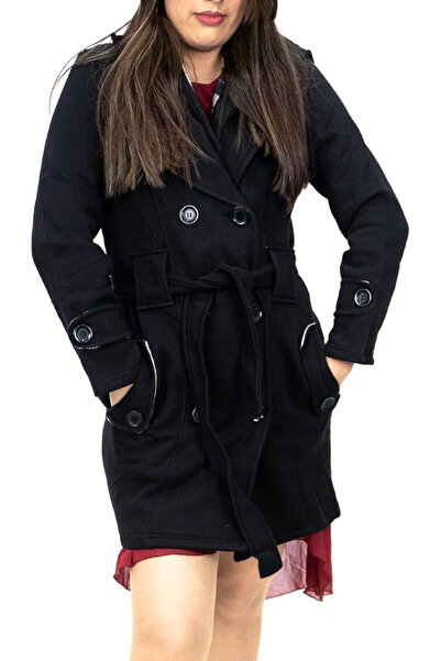 OEM Noroze women's coat, size M, 38 EU, polyester and cotton, with hood, long sleeves, black