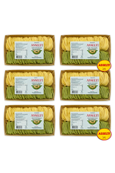Asselti L'italia in Romania Set 6 x AsseIti Tagliatelle Paglia e Fieno – paste italiene cu ou și spanac, 250 g