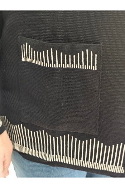 GLCN by Gülcan Steel Mesh Size Buttonless Black Women's Knitwear Vest