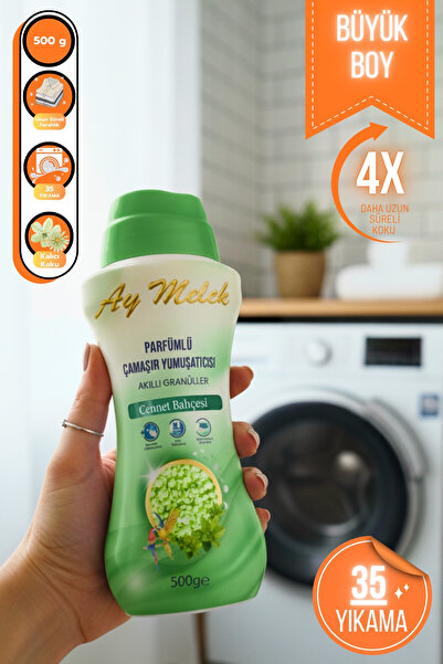 AYMELEK Çamaşır Parfümü 500gr Granül Parçacıklı Çamaşır Yumuşatıcısı (Cennet ...