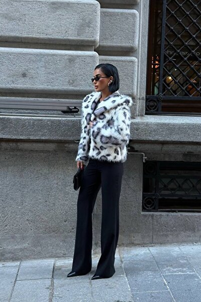 Joana Women's Trendy Animal Print Jacket - Size M