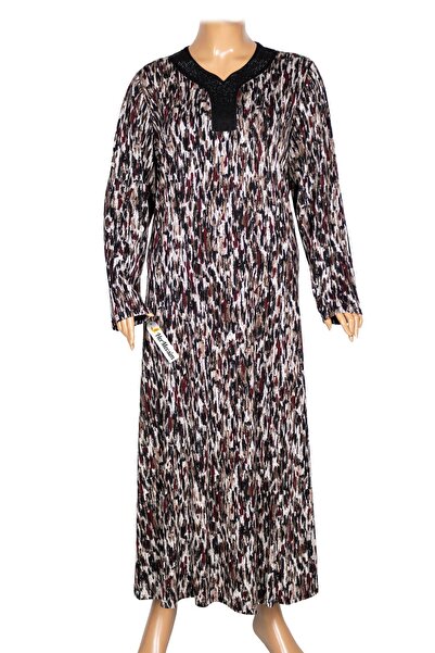 HESNA Women's Minel Battal Size Cupped Length Black Dress Pattern 30