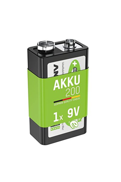 ANSMANN بطارية قابلة لإعادة الشحن من نوع NiMH بقوة 9 فولت وسعة 200 مللي أمبير...