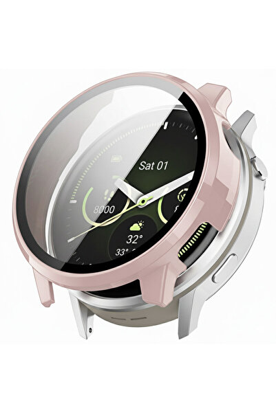 Techsuit Husă Defense 360° Pack + Protector de Ecran pentru Garmin Venu 4 41mm, Roz