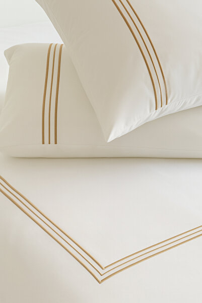 Gentelle Sirr Gold 3-Piece Twin Hotel Duvet Cover Set