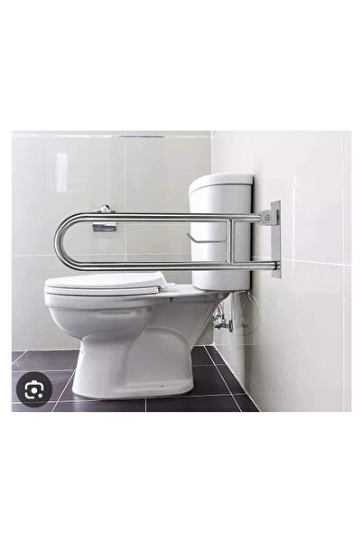 ZENVİVA Wc Kağıtlıklı 60CM BOYUNDA PARLAK Hareketli Mafsallı Engelli TUTUNMA BARI Q32 ÇAPINDA PASLANMAZ