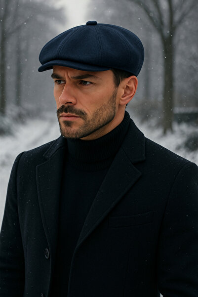 ALASEREN قبعة صوفية إنجليزية للرجال مكونة من 8 قطع - موديل كلاسيكي وأنيق على طراز نيوزبوي