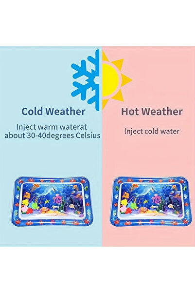 Generic Octopus Inflatable Water Play Mat for Babies -Tummy Time Floor Toy with Floating Sea Animals