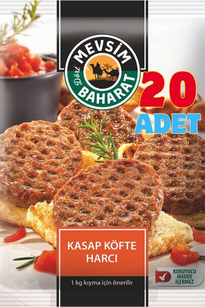Dört Mevsim Baharat 20'li Kasap Köfte Harcı 100 gr x 20 Adet – Pratik Süper K...