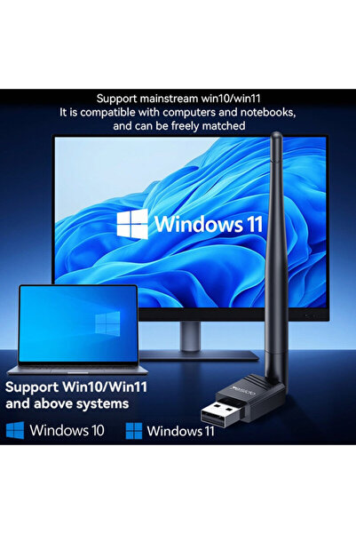 Yesido WP11 USB Wi-Fi Adapter with Antenna, 150 Mbps, black