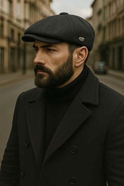 MEKİK BUTİK Davit Beckham Model Smoked Cashmere Beanie Hat - British Beanie Hat