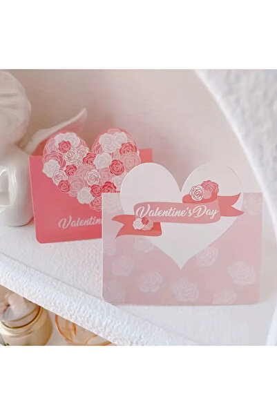 SaraTremo Set 3 felicitări romantice de Valentine’s Day + 3 plicuri + 3 stick...