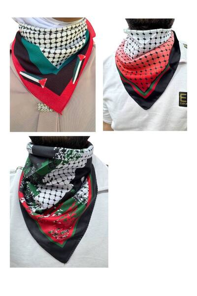ALDAYER 3 Palestine Themed Scarf 50X50