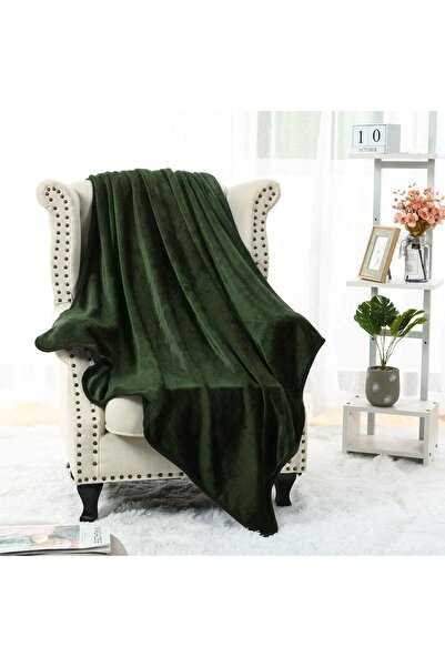 OEM PiccoCasa fleece blanket, 200x230cm, microfiber, 330 GSM, lightweight and warm, green