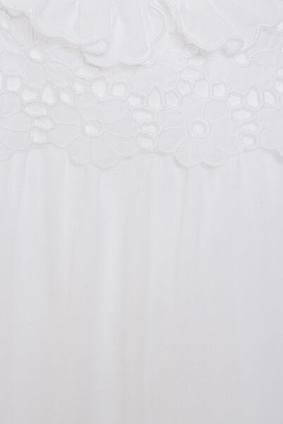 Panço Patachou Newborn White Jumpsuit with Collar Detail