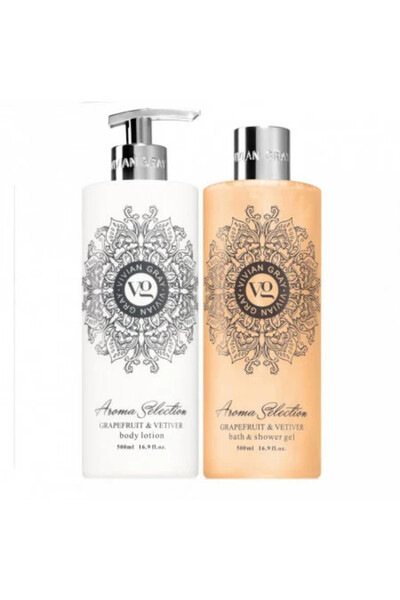 Vivian Gray Set cadou Aroma Selection Grapefruit & Vetiver, Gel de dus, 500 ml + Lotiune de corp