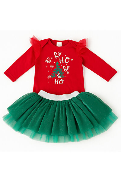 mini looks Likya New Year Themed Tutu Set Red Green 23672