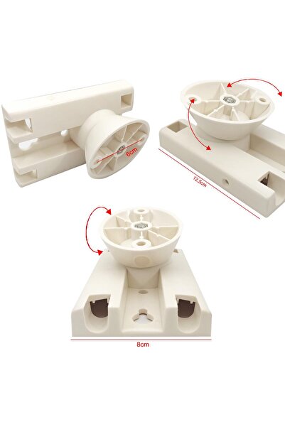 Universal Sütun Hoparlör Duvar Askı Aparatı Hareketli 20cm Beyaz