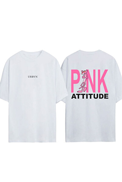 urbvn Tricou oversize alb cu imprimeu PINK 1 Design