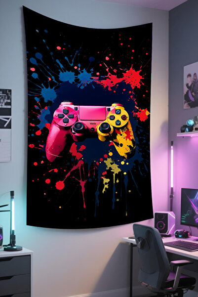 RUGRUMBA Tapiserie pentru gamer – tematică pentru jocuri, țesătură de calitat...