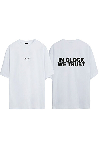 urbvn تي شيرت جلوك ديزاين مطبوع أبيض قصة فضفاضة