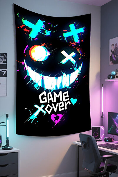 RUGRUMBA غطاء جداري عمودي للاعبين - تصميم مخصص للألعاب، قماش عالي الجودة، سجا...