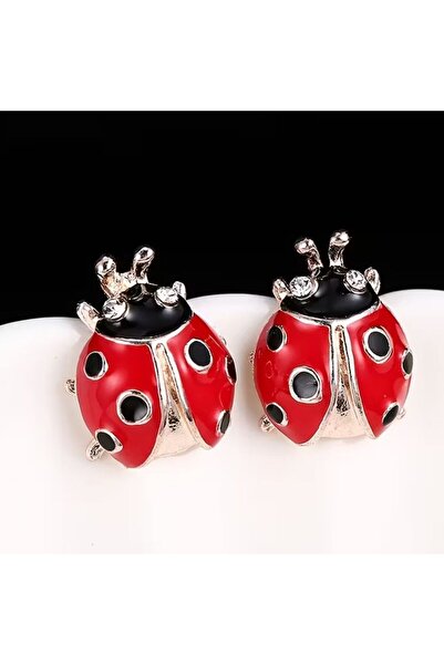 ByLily Ladybug Earrings, Red, Stylish, Suitable for Daily Wear