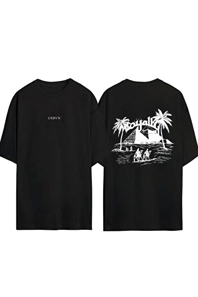 urbvn Loyalty Design Printed Black Oversized t Shirt