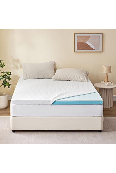 OEM Mattress Topper RUIKASI, 140x200 cm, 2-in-1, H2 Memory Foam + H3 Cold Foam, Removable Cover