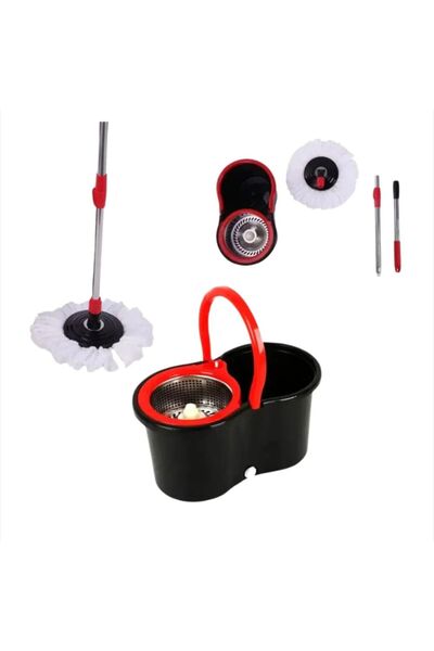 OEM Complete cleaning set with rotary mop, wringer bucket and telescopic handle + Refills