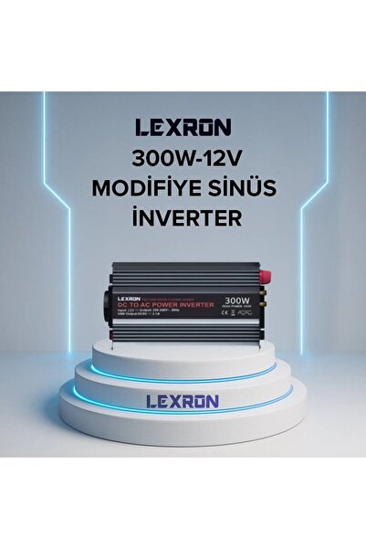 Lexron - İnges 300 Watt Modifiye Sinüs İnverter - 12 volt invertör - 220 volt çevirici