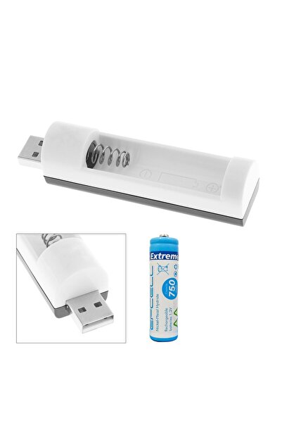 Genel Markalar C-824 Pil Şarj Aleti Tekli Usb AA-AAA + Pil Ni-Mh Ni-Cd Li-İon