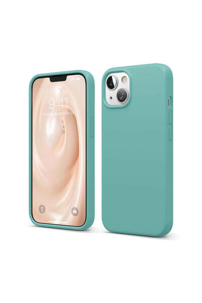 Casey Studios Husa Silicon iPhone 13, cu Microfibra, Slim, de Protectie, Marg...