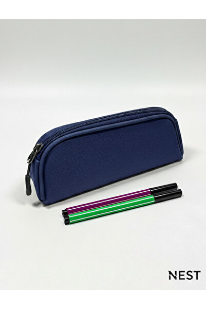 Nest Life Navy Blue Color School, Office Pen Holder, Pencil Case, Pen Holder