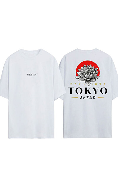 urbvn Μπλουζάκι Tokio 1 με στάμπα σε λευκό χρώμα, oversized