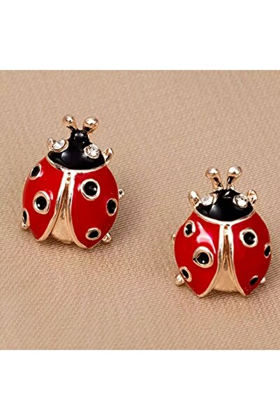 ByLily Ladybug Earrings, Red, Stylish, Suitable for Daily Wear
