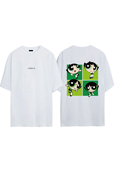 urbvn تي شيرت أبيض كبير الحجم مطبوع بتصميم زهرة الزنبق