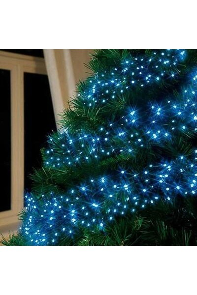 OEM Instalatie Craciun, 25 m, 250 Led-uri ,Liniara, Albastru, 8 jocuri de lumini, Transformator cu tel