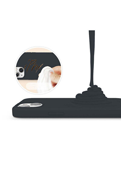 Casey Studios Husa Soft Silicone iPhone 13, Microfibra in Interior, de Protectie, Slim, Midnight Blue