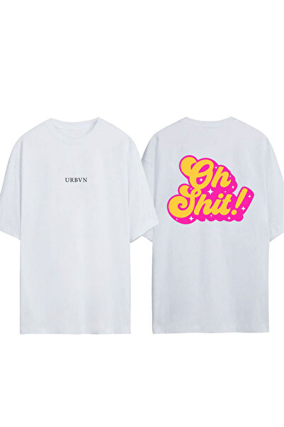 urbvn OH NO Dizajn T-shirt majica sa štampanjem, bela, prevelika