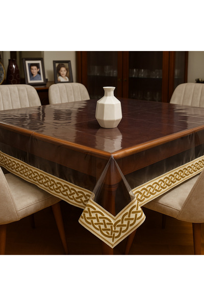 Cömert's Ivy Pvc Transparent Waterproof Tablecloth 160 X 220