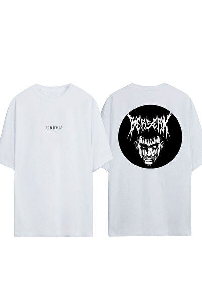 urbvn Μπλουζάκι Berserk 2 με στάμπα σε λευκό χρώμα, oversize