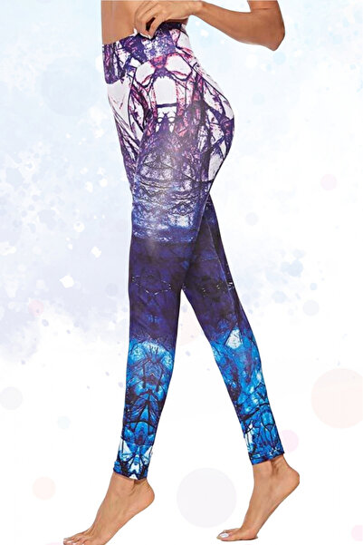 embody Colanți de damă din lycra, talie înaltă, elastici, imprimeu abstract, ...