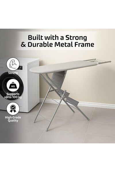 Cady One 2-in-1 foldable ironing board and 3-step ladder, versatile design with a durable aluminum frame