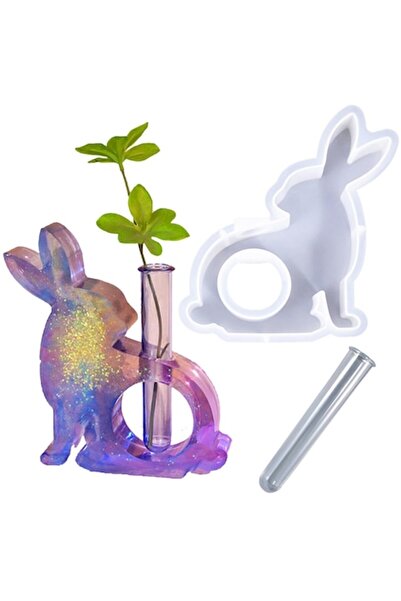 MOHITO Matriță de turnare din silicon - Mini ghiveci de iepurași și suport de...