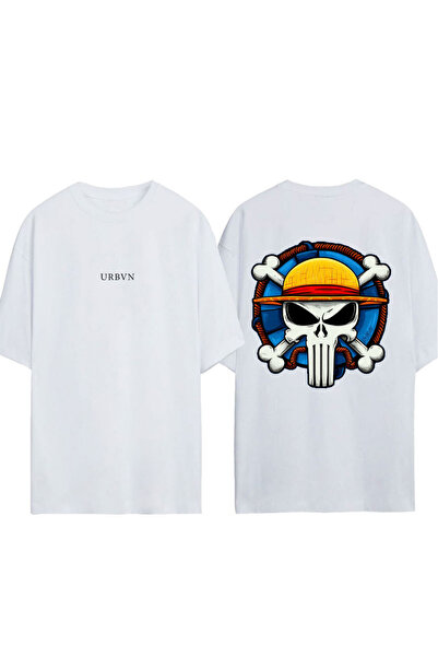 urbvn Μπλουζάκι OnePiece 1 με στάμπα σε λευκό χρώμα, oversize