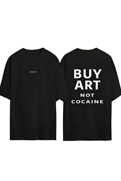 urbvn اشتري تي شيرت ديزاين مطبوع أسود قصة فضفاضة