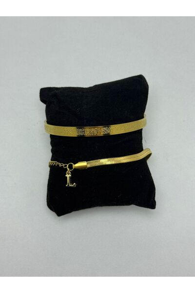 VENTİ VENTİSCA Ayetel Kursi Bracelet Italian Bracelet Set of Two for Lover an...