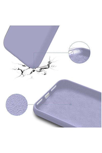 Casey Studios Husa Soft Silicone iPhone 13 Pro Max, Microfibra in Interior, de Protectie, Slim, Light Lilac